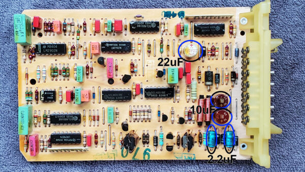 Radial VDO cruise control amplifier capacitor kit